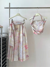 LIZAKOSHT - 2000s Aesthetics Fashion Outfits 2 Piece Skirt Set Gyaru Print Crop Tops + Sweet A-Line Skirts Harajuku Romantic Chic New Design