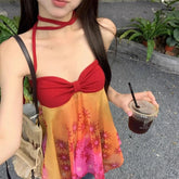 LIZAKOSHT - Hanging Neck Strap Dress Women's Summer Slimming and Slimming Skincare Sexy Temperament Top