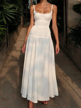 LIZAKOSHT - Sexy Slash Neck Folds Camisole Long Dress Women's Sleeveless Slim Backless High-Waist Fashion New Women Bodycon Maxi Dress