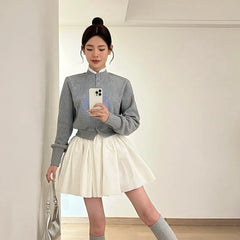 LIZAKOSHT - Ballet Temperament Fluffy Skirt Joker High Waist Gentle Slim Casual A Umbrella Skirt