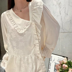 LIZAKOSHT - Thin Section Jacquard Women's Pajamas Sets Spring and Fall Senior Sense of Elegance Thin Section of Ice Silk Home Wear Sleepwear