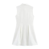 LIZAKOSHT - Dresses Summer Women's 2025 New Chic Slim Elegant Mini Dress Women's Street Leisure Holiday Youth Fashion Simple Dress