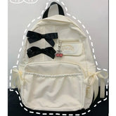LIZAKOSHT - Japanese Ins Cute Girl Bow Backpack Middle School Student Schoolbag 2024 New Large Capacity 13 Inches Laptop Backpacks Mochilas