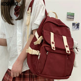 LIZAKOSHT - Preppy Vintage Y2k Aesthetic Grunge Backpack Korean High-capacity All Match Schoolbags Women Fashion Casual Students Backpacks