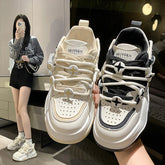 LIZAKOSHT - Autumn New Flat Bottom Women's Sports Shoes Women Tennis Casual Vulcanize Black Fashion Harajuku Female Platform Sneakers