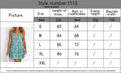 LIZAKOSHT - Women's Bal Summer Dr V-Ne Svel Printed High Waist A-Line Skirt Polyester Fabric ort Length Gown