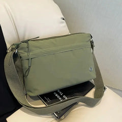 LIZAKOSHT - Waterproof Canvas Nylon Crossbody Bag Lightweight Faionable Mom Bag Leisure Walking oulder Bag Zipper Closure Soft Ox...