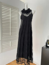 LIZAKOSHT - France Vintage Hepburn Black 2 Piece Set Women Halter Lace Smock + Fishtail Slip Dress High Street Sexy Slim Suits Summer 2025