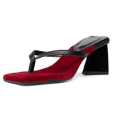 LIZAKOSHT - New Fashion Women Flip Flops Strange Heel Concise Slippers Heels for Women Open Toe Comfort Casual Beach Sandals Women