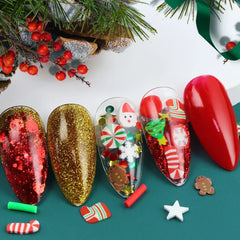 Mixed Christmas Polymer Clay Slices Sprinkles Resin Mold Filler Snowman Gingerbread Flake DIY Resin Jewelry Crafts For Gift Toys