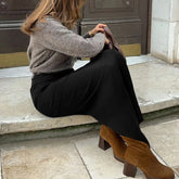 LIZAKOSHT - 2026 Fashion Black Pockets Women's Skirt Elegant High Waisted Straight Skirts Casual Solid Ankle-Length Skirts Female Clothing