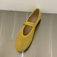 LIZAKOSHT - Autumn Women Flat Shoes Fashion Round Toe Shallow Ladies Dress Mary Jane Shoes Soft Flat Heel Casual Ballerinas New Woman
