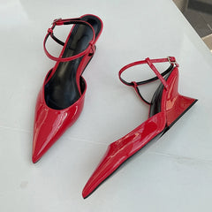 LIZAKOSHT - Fashion Wedges Shoes For Women Pointed Toe Female Footwear New 2025 Casual Ladies High Heels Sandals Slingbacks Heel Pumps