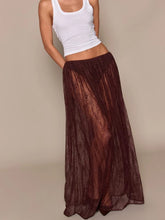 LIZAKOSHT - Womens Sexy Sheer Lace Skirt High Waisted Floral Embroidered See Through Ruffled A Line Long Maxi Long Beach Coverup Skirts