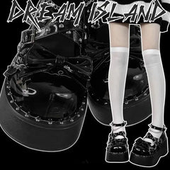 LIZAKOSHT - Punk Hot Girl Sponge Cake Leather Shoes Women's Thick Soled Shoes Japanese Jk Uniform Lolita Single Shoes Sweet Girl Tea Party