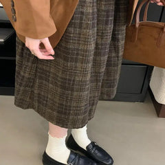 LIZAKOSHT - Retro Woman Shoes Slip-on Autumn Female Footwear British Style Oxfords Loafers With Fur Slip On Fall Dress Preppy New Leather