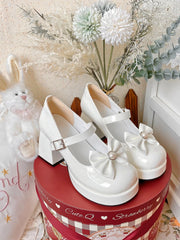 LIZAKOSHT  -  Sweet Original Lolita High Heels Japanese Cute Thick Sole Elevated Round Toe Lolita Medium Heels Lo Shoes Female