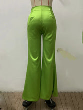 LIZAKOSHT  -  Traf Women's Pants High Waist Green Trousers New Spring Split-Joint Loose Wide Leg Pant Streetwear Casual Bottoms