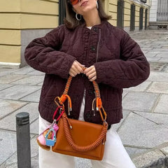 LIZAKOSHT - 2026 Street Parkas Jackets Women's Winter Warm Thick Cotton Coat solid Outwear Woman Long Sleeve Tops Casual Loose Jackets Coat