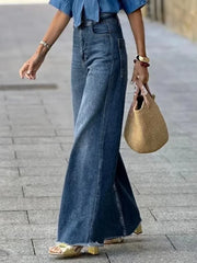 LIZAKOSHT  -  Urban Female Fashion High Waist Straight Leg Jeans New Autumn Full Length Casual Going Out Denim Pants Trousers