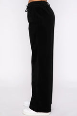 LIZAKOSHT  -  Drawstring Waist Wide Leg Active Pants