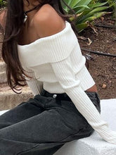 LIZAKOSHT - Perfee Off Shoulder Long Sleeve Sweater