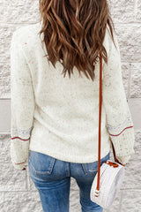 LIZAKOSHT - Pilling Detail Round Neck Long Sleeve Sweater