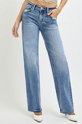 LIZAKOSHT - Full Size High Rise Straight Leg Jeans with Pockets