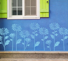 đ»Flower Stencil for Garden Fence Large Flower Stencils for Wall 14â Peony Templates for Painting on Wood Furniture