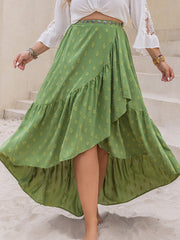 LIZAKOSHT - Plus Size High-Low Skirt