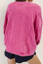 LIZAKOSHT - Round Neck Long Sleeve Sweatshirt
