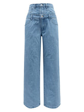 LIZAKOSHT - Faux Layered High Waist Jeans