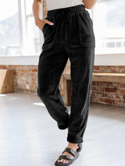 LIZAKOSHT - Drawstring Pants with Pockets