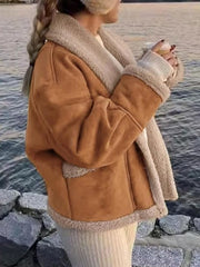 LIZAKOSHT - Collared Neck Long Sleeve Jacket