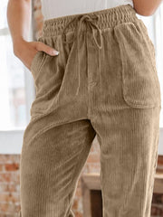LIZAKOSHT - Drawstring Pants with Pockets