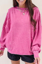 LIZAKOSHT - Round Neck Long Sleeve Sweatshirt