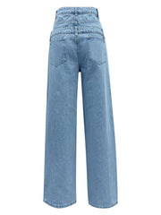 LIZAKOSHT - Faux Layered High Waist Jeans