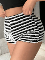 LIZAKOSHT - Striped High Waist Shorts