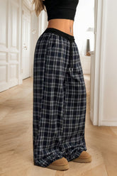 LIZAKOSHT - Plaid Wide Leg Pants