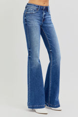 LIZAKOSHT  -  Full Size Low Rise Flare Jeans with Pockets