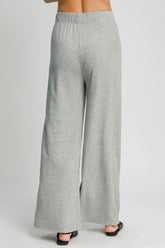 LIZAKOSHT  -  Umgee Elastic Waist Wide Leg Knit Pants
