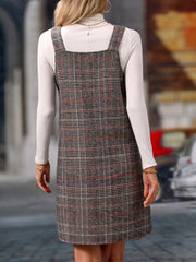 LIZAKOSHT - V-Neck Wide Strap Mini Dress