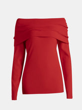 LIZAKOSHT - Off-Shoulder Long Sleeve Sweater