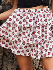 LIZAKOSHT - Perfee Layered Printed Mini Skirt