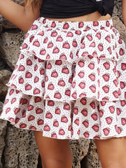 LIZAKOSHT - Perfee Layered Printed Mini Skirt