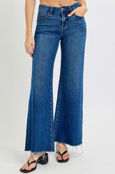 LIZAKOSHT - Tummy Control High Rise Wide Leg Jeans