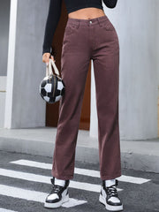 LIZAKOSHT - Straight Leg Jeans with Pockets