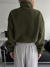 LIZAKOSHT - Zip Up Long Sleeve Cropped Jacket