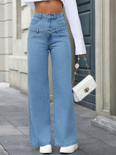 LIZAKOSHT - Faux Layered High Waist Jeans