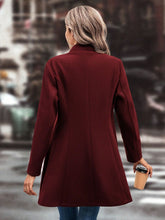 LIZAKOSHT - Collared Neck Button Up Long Sleeve Coat